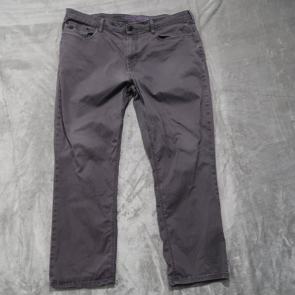 English Laundry Pants Mens 40x30 Gray Chino Flat Front Straight Leg Golf Preppy